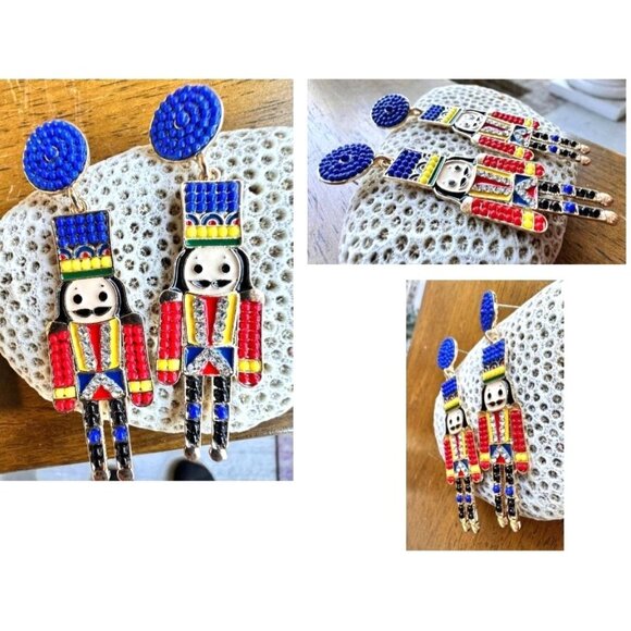 Nutcracker Earrings Toy Soldier New Christmas Ballet Jewelry French Guar… - Picture 8 of 12